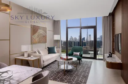 Apartment - 3 Bedrooms - 4 Bathrooms for rent in Intercontinental Residences Business Bay - Business Bay - Dubai