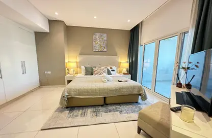 Room / Bedroom image for: Apartment - 1 Bathroom for rent in Damac Maison Cour Jardin - Business Bay - Dubai, Image 1