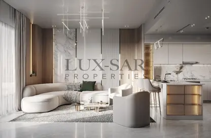 Living Room image for: Apartment - 1 Bathroom for sale in Binghatti House - Jumeirah Village Circle - Dubai, Image 1
