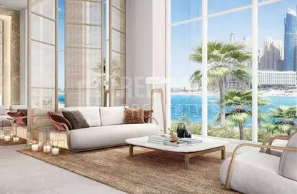 Living Room image for: Apartment - 1 Bedroom - 1 Bathroom for sale in Bluewaters Bay Building 2 - Bluewaters Bay - Bluewaters - Dubai, Image 1