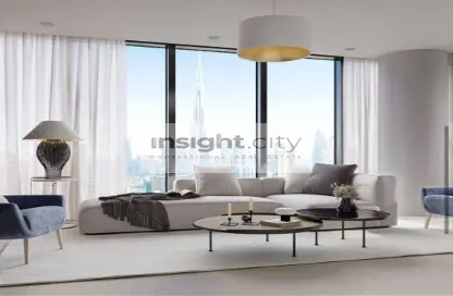 Living Room image for: Apartment - 1 Bedroom - 1 Bathroom for sale in Sobha Creek Vistas Tower B - Sobha Hartland - Mohammed Bin Rashid City - Dubai, Image 1