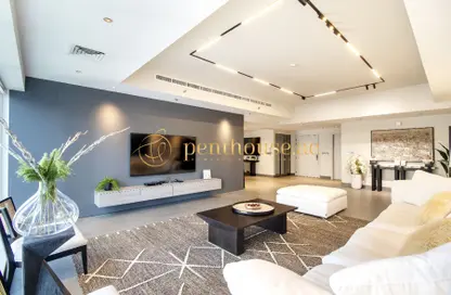 Living Room image for: Penthouse - 2 Bedrooms - 2 Bathrooms for sale in Emirates Crown - Dubai Marina - Dubai, Image 1