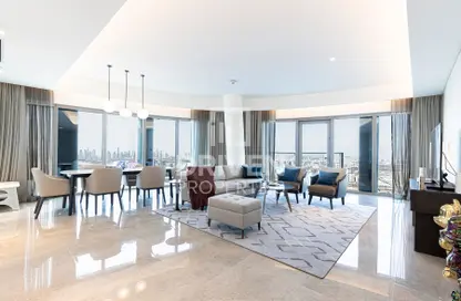 Living / Dining Room image for: Apartment - 2 Bedrooms - 3 Bathrooms for sale in Address Harbour Point Tower 1 - Address Harbour Point - Dubai Creek Harbour (The Lagoons) - Dubai, Image 1
