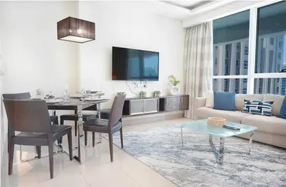 Living / Dining Room image for: Apartment - 1 Bedroom - 1 Bathroom for rent in Bonnington Tower - Lake Almas West - Jumeirah Lake Towers - Dubai, Image 1