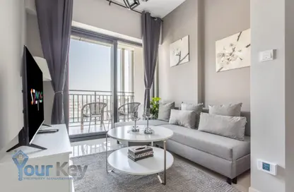 Living Room image for: Apartment - 1 Bedroom - 2 Bathrooms for sale in Zada Tower - Business Bay - Dubai, Image 1