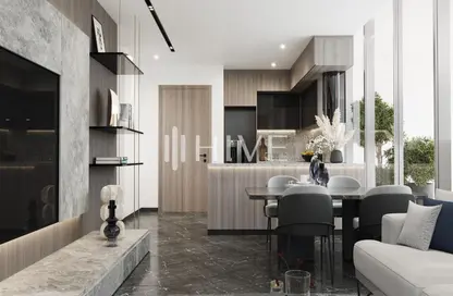 Living / Dining Room image for: Apartment - 1 Bathroom for sale in Samana Mykonos - Dubai Studio City - Dubai, Image 1