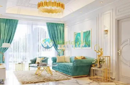Living Room image for: Apartment - 1 Bedroom - 2 Bathrooms for sale in Vincitore Aqua Dimore - Dubai Science Park - Dubai, Image 1