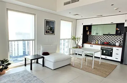 Living / Dining Room image for: Apartment - 2 Bedrooms - 1 Bathroom for rent in Socio Tower 2 - Socio Tower - Dubai Hills Estate - Dubai, Image 1