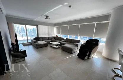 Living Room image for: Apartment - 2 Bedrooms - 3 Bathrooms for rent in Marina Quays West - Marina Quays - Dubai Marina - Dubai, Image 1