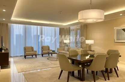 Living / Dining Room image for: Hotel  and  Hotel Apartment - 3 Bedrooms - 5 Bathrooms for rent in The Address Residence Fountain Views 3 - The Address Residence Fountain Views - Downtown Dubai - Dubai, Image 1