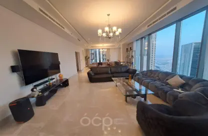 Living Room image for: Penthouse - 4 Bedrooms - 5 Bathrooms for rent in Creek Rise Tower 2 - Creek Rise - Dubai Creek Harbour (The Lagoons) - Dubai, Image 1
