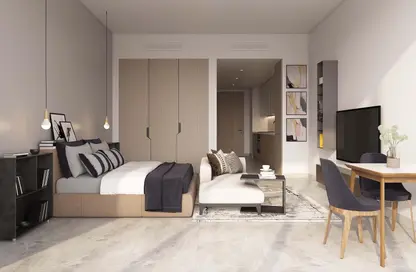 Room / Bedroom image for: Apartment - 1 Bathroom for sale in Peninsula One - Peninsula - Business Bay - Dubai, Image 1