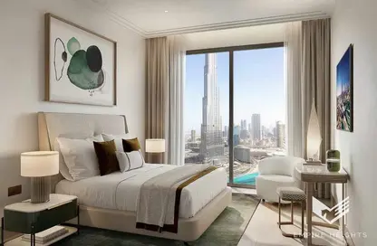 صورة لـ غرفة- غرفة النوم شقة - 2 غرف نوم - 2 حمامات للبيع في سانت ريجيس ريزيدنس - برج خليفة - دبي وسط المدينة - دبي ، صورة رقم 1