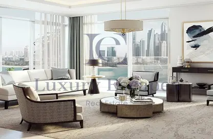 Living Room image for: Villa - 3 Bedrooms - 4 Bathrooms for sale in Palace Beach Residence - EMAAR Beachfront - Dubai Harbour - Dubai, Image 1