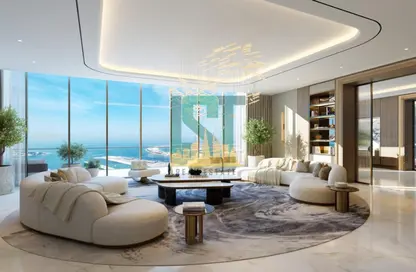 Living Room image for: Penthouse - 6 Bedrooms - 7 Bathrooms for sale in Sobha Seahaven Tower A - Sobha Seahaven - Dubai Harbour - Dubai, Image 1