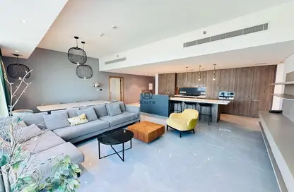 Living / Dining Room image for: Apartment - 3 Bedrooms - 4 Bathrooms for rent in Lavender Garden Suites - Al Sufouh 1 - Al Sufouh - Dubai, Image 1