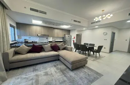 Living / Dining Room image for: Apartment - 2 Bedrooms - 3 Bathrooms for rent in BAB ALQarya Tower - Jumeirah Village Circle - Dubai, Image 1