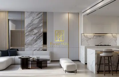 Living Room image for: Apartment - 3 Bedrooms - 3 Bathrooms for sale in Binghatti Azure - Jumeirah Village Circle - Dubai, Image 1