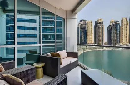Apartment - 3 Bedrooms - 4 Bathrooms for rent in The Waves Tower B - The Waves - Dubai Marina - Dubai