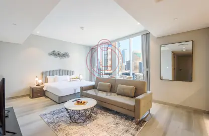 Living Room image for: Apartment - 1 Bathroom for rent in Marina Star - Dubai Marina - Dubai, Image 1