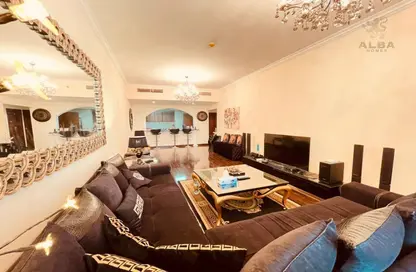 صورة لـ غرفة المعيشة شقة - غرفة نوم - 2 حمامات للايجار في الأفق الكبير 1 - غراند هورايزون - مدينة دبي الرياضية - دبي ، صورة رقم 1