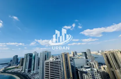 شقة - غرفة نوم - 2 حمامات للايجار في برج الممزر - الممزر - الشارقة - الشارقة