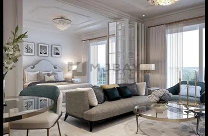 Living Room image for: Apartment - 1 Bedroom - 2 Bathrooms for sale in Vincitore Benessere - Arjan - Dubai, Image 1