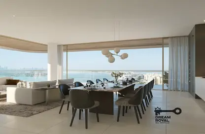 Living / Dining Room image for: Apartment - 2 Bedrooms - 2 Bathrooms for sale in Serenia Living Tower 1 - Serenia Living - Palm Jumeirah - Dubai, Image 1
