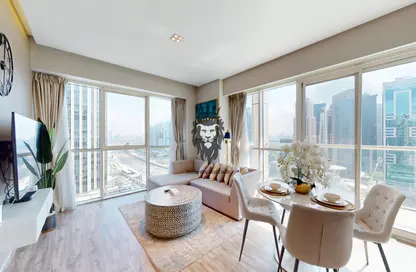 Living / Dining Room image for: Apartment - 1 Bedroom - 1 Bathroom for rent in West Avenue Tower - Dubai Marina - Dubai, Image 1