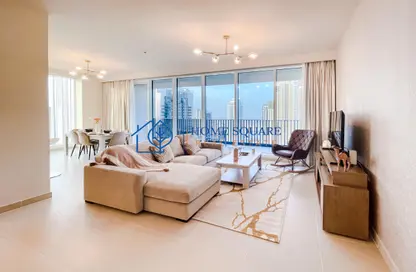 Living Room image for: Apartment - 3 Bedrooms - 4 Bathrooms for rent in Harbour Gate Tower 1 - Harbour Gate - Dubai Creek Harbour (The Lagoons) - Dubai, Image 1