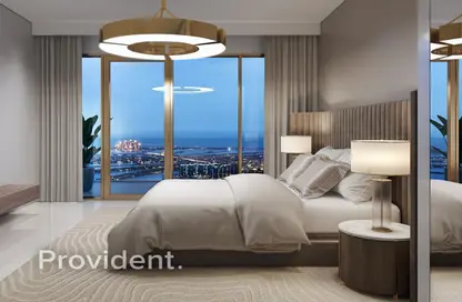 Room / Bedroom image for: Apartment - 1 Bedroom - 1 Bathroom for sale in Grand Bleu Tower 1 - EMAAR Beachfront - Dubai Harbour - Dubai, Image 1