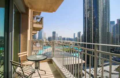 Balcony image for: Apartment - 1 Bedroom - 2 Bathrooms for rent in Standpoint Tower 1 - Standpoint Towers - Downtown Dubai - Dubai, Image 1