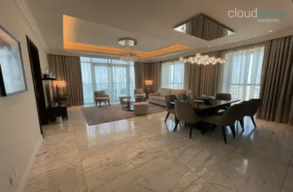 Living / Dining Room image for: Apartment - 3 Bedrooms - 5 Bathrooms for rent in The Address Residence Fountain Views 1 - The Address Residence Fountain Views - Downtown Dubai - Dubai, Image 1