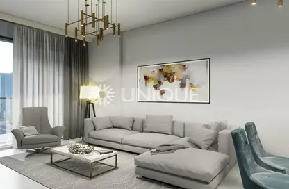 Living Room image for: Apartment - 1 Bedroom - 2 Bathrooms for sale in The Paragon by IGO - Business Bay - Dubai, Image 1