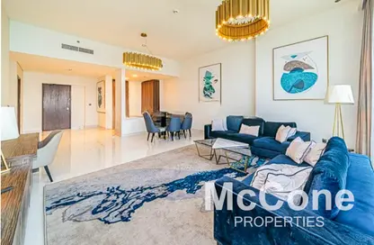 Living / Dining Room image for: Apartment - 3 Bedrooms - 3 Bathrooms for sale in Palm View - Dubai Media City - Dubai, Image 1