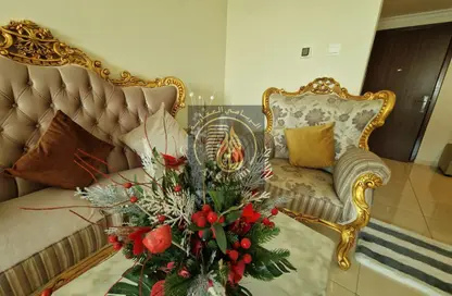 Apartment - 1 Bedroom - 2 Bathrooms for rent in Orient Tower 1 - Orient Towers - Al Bustan - Ajman