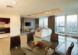 Living / Dining Room image for: Apartment - 2 bedrooms - 3 bathrooms for rent in Barcelo Residences - Dubai Marina - Dubai, Image 1
