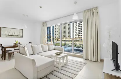 Living / Dining Room image for: Apartment - 1 Bedroom - 2 Bathrooms for rent in Paloma Tower - Marina Promenade - Dubai Marina - Dubai, Image 1