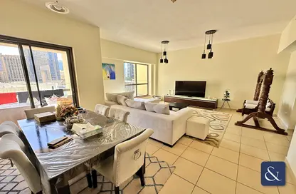 Living / Dining Room image for: Apartment - 2 Bedrooms - 2 Bathrooms for sale in Sadaf 1 - Sadaf - Jumeirah Beach Residence - Dubai, Image 1