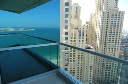 Apartment - 3 Bedrooms - 3 Bathrooms for rent in Al Fattan Marine Tower - Al Fattan Marine Towers - Jumeirah Beach Residence - Dubai