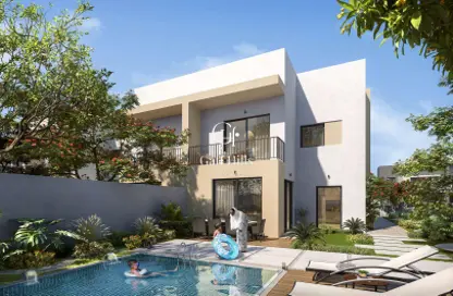 Outdoor House image for: Townhouse - 3 Bedrooms - 4 Bathrooms for sale in The Dahlias - Yas Acres - Yas Island - Abu Dhabi, Image 1