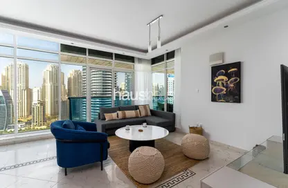 Living Room image for: Apartment - 2 Bedrooms - 2 Bathrooms for rent in Opal Tower Marina - Dubai Marina - Dubai, Image 1