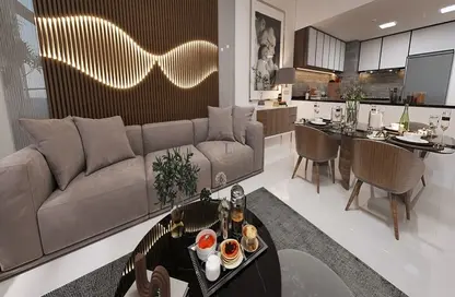 Living / Dining Room image for: Apartment - 1 Bedroom - 2 Bathrooms for sale in Royal Park - Masdar City - Abu Dhabi, Image 1