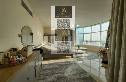 Apartment - 1 Bedroom - 2 Bathrooms for rent in Orient Tower 1 - Orient Towers - Al Bustan - Ajman