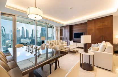 Living / Dining Room image for: Apartment - 3 Bedrooms - 3 Bathrooms for sale in The Address Sky View Tower 1 - The Address Sky View Towers - Downtown Dubai - Dubai, Image 1