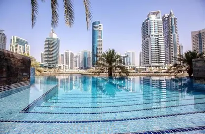 Pool image for: Apartment - 1 Bedroom - 1 Bathroom for rent in Blakely Tower - Park Island - Dubai Marina - Dubai, Image 1