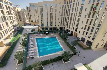 صورة لـ حوض سباحة شقة - غرفة نوم - 1 حمام للايجار في Al Mamsha - مويلح - الشارقة ، صورة رقم 1