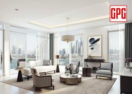 Living Room image for: Apartment - 1 bedroom - 1 bathroom for sale in Palace Beach Residence - EMAAR Beachfront - Dubai Harbour - Dubai, Image 1