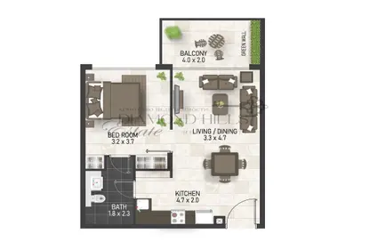 Apartment - 1 Bedroom - 1 Bathroom for sale in Maimoon Gardens by Fakhruddin Properties - Jumeirah Village Circle - Dubai