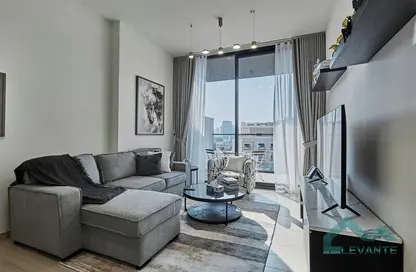 Living Room image for: Apartment - 1 Bedroom - 2 Bathrooms for sale in Binghatti Crescent - Jumeirah Village Circle - Dubai, Image 1